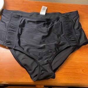 Black high waisted bikini bottoms